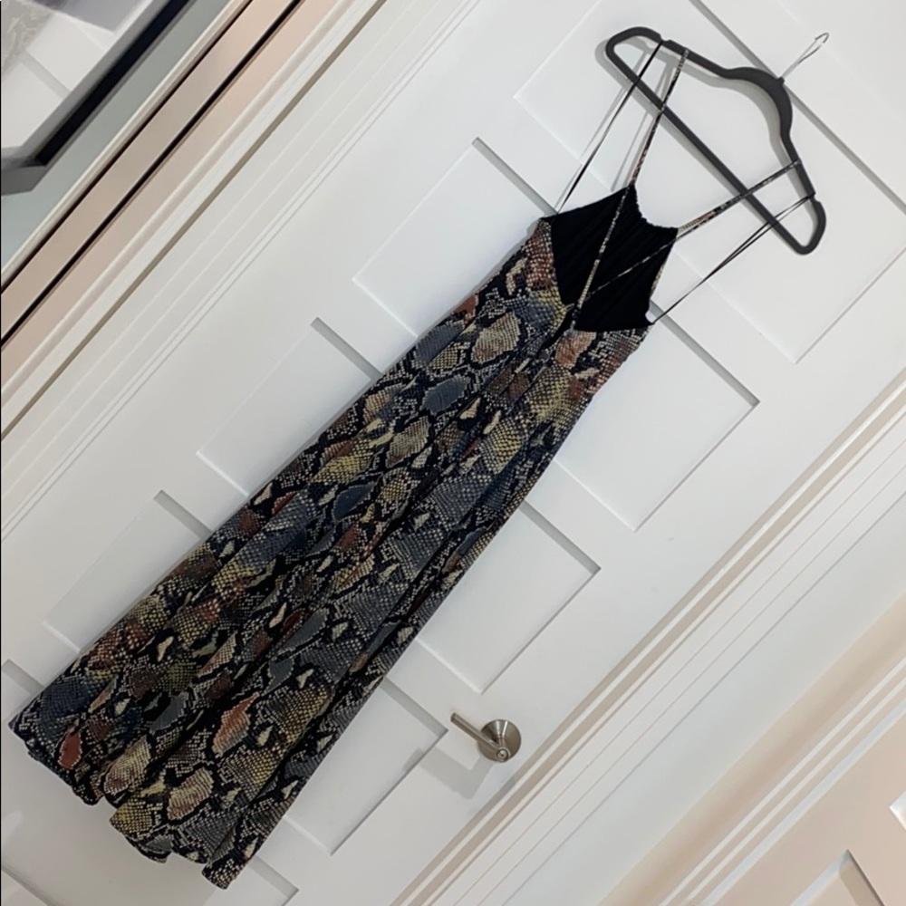 Snake print Maxi Dress